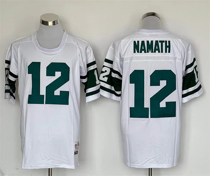 Jersey New York Jets Mitchell & Ness Throwback White