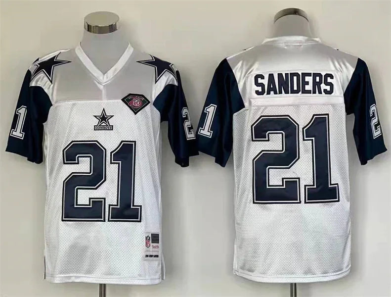 Jersey Dallas Cowboys Mitchell & Ness Throwback White