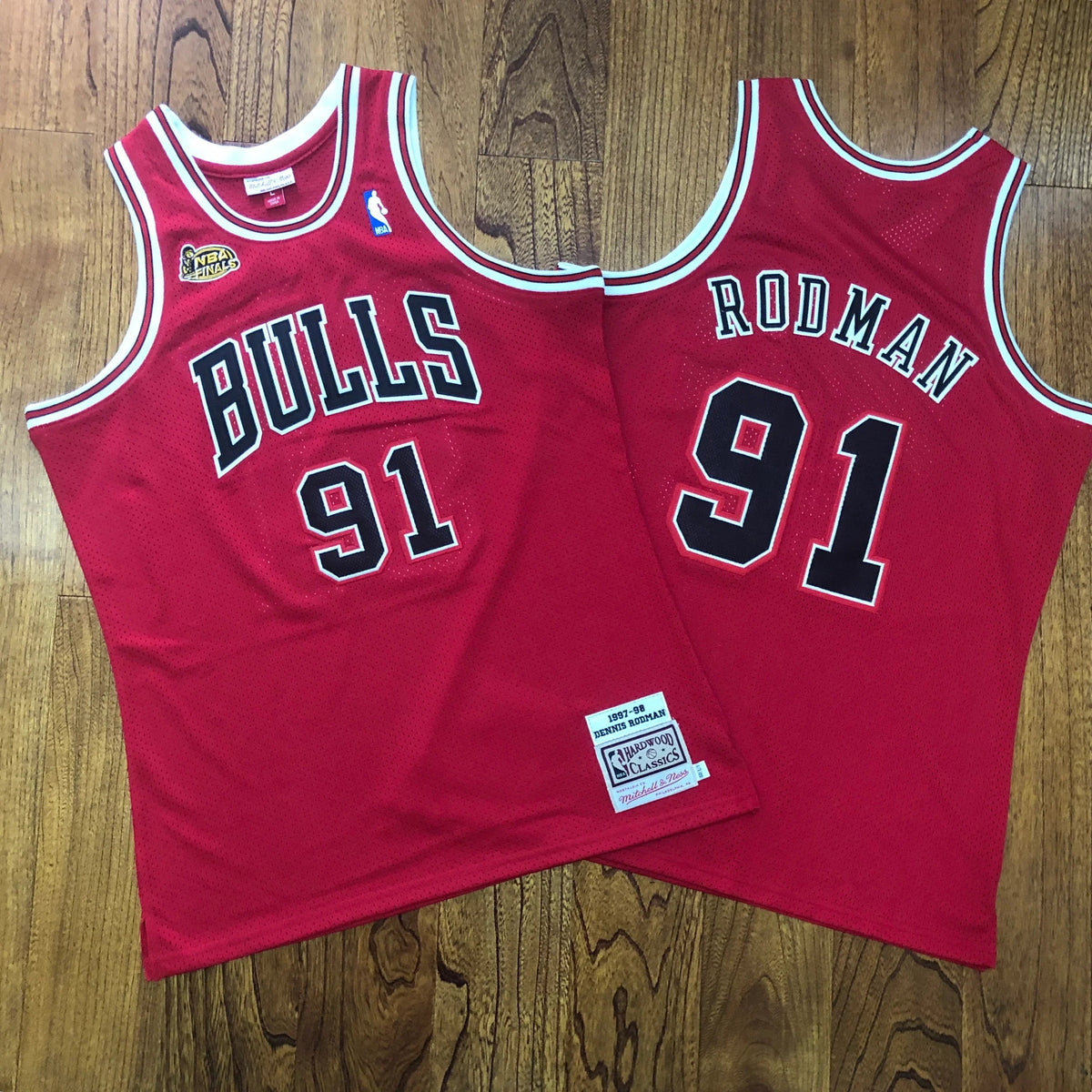 Jersey Authentic Chicago Bulls Mitchell & Ness Hardwood Classics Road Finals 1997/98