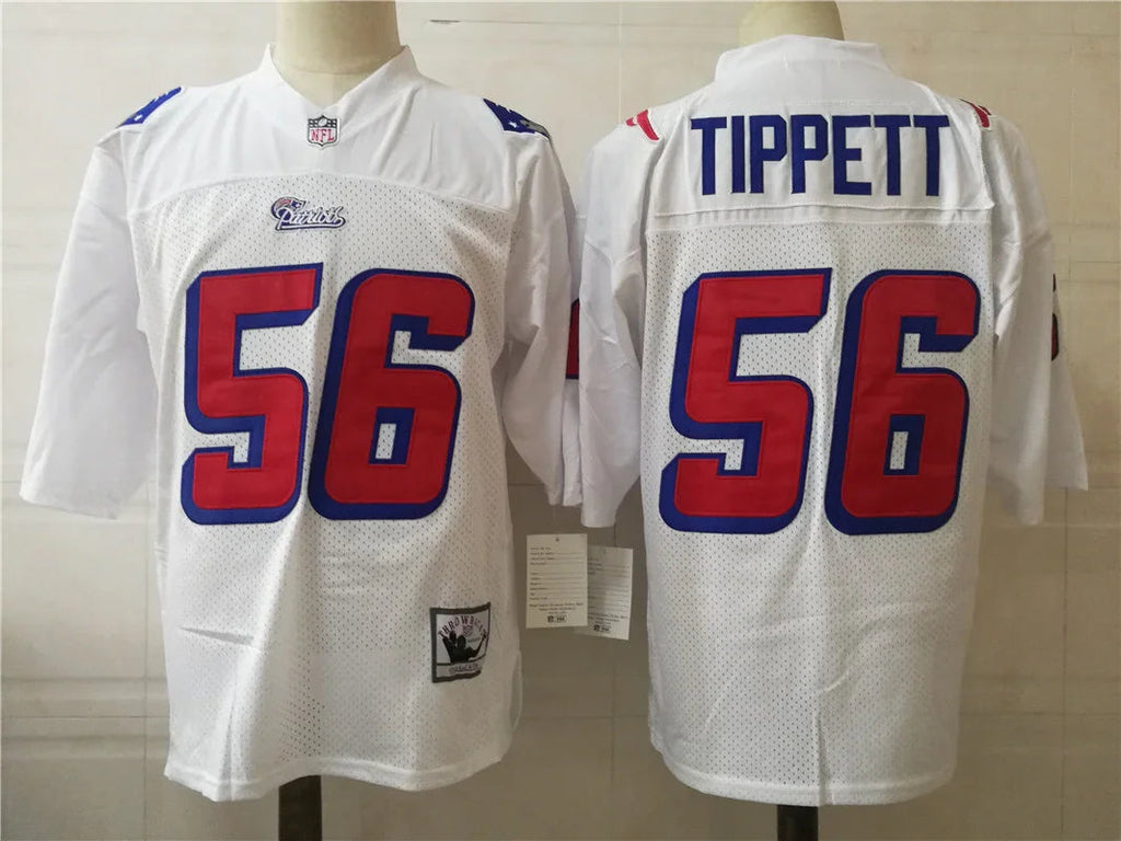 Jersey New England Patriots Mitchell & Ness Throwback White