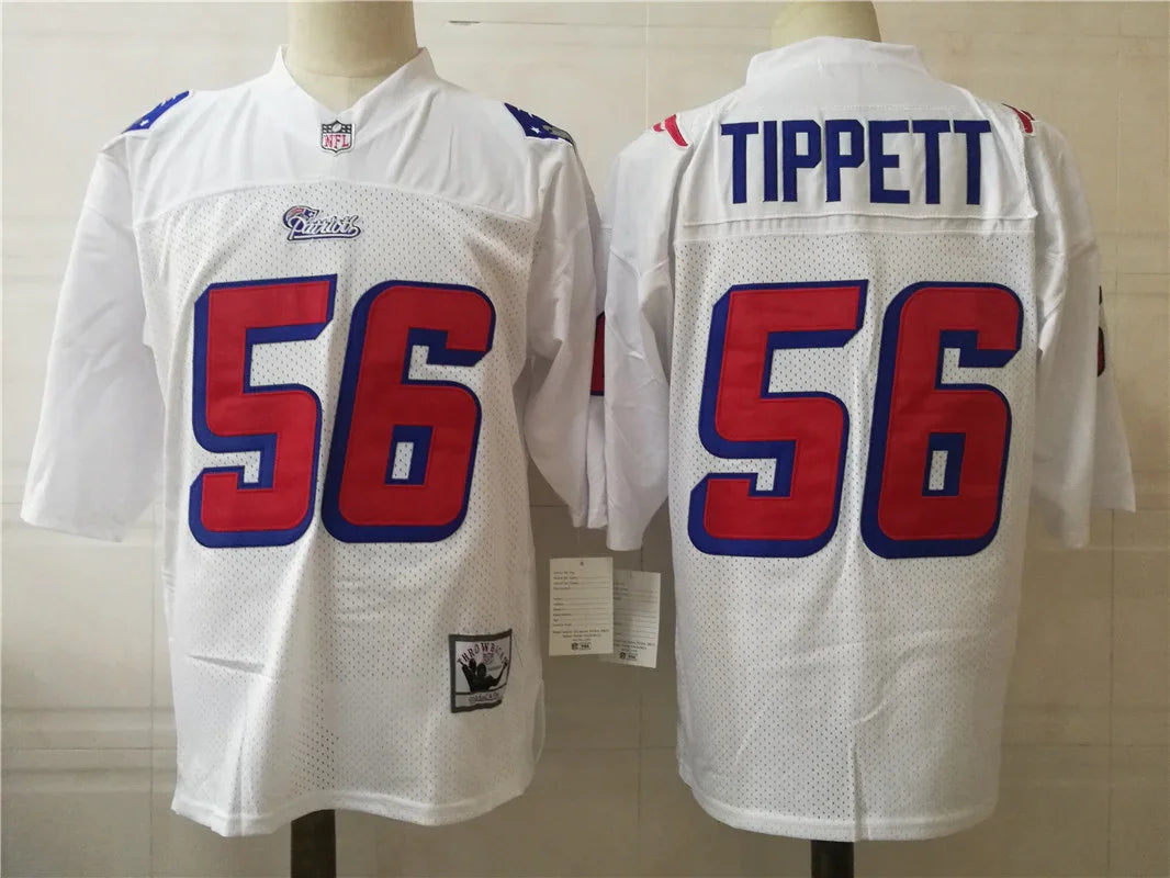 Jersey New England Patriots Mitchell & Ness Throwback White