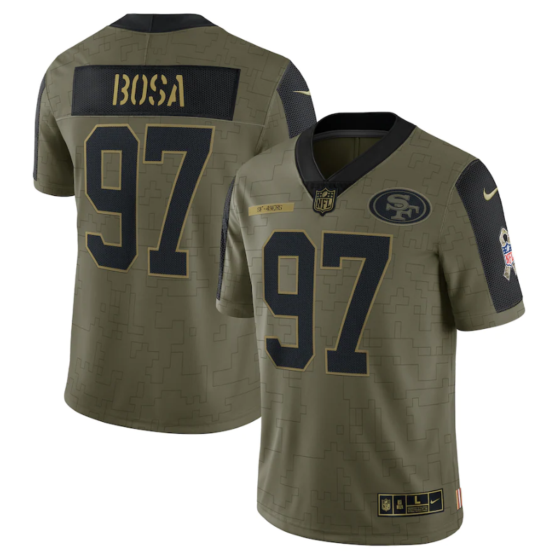 NFL San Francisco 49ers Vapor Limited Jersey Salute To Service 2021