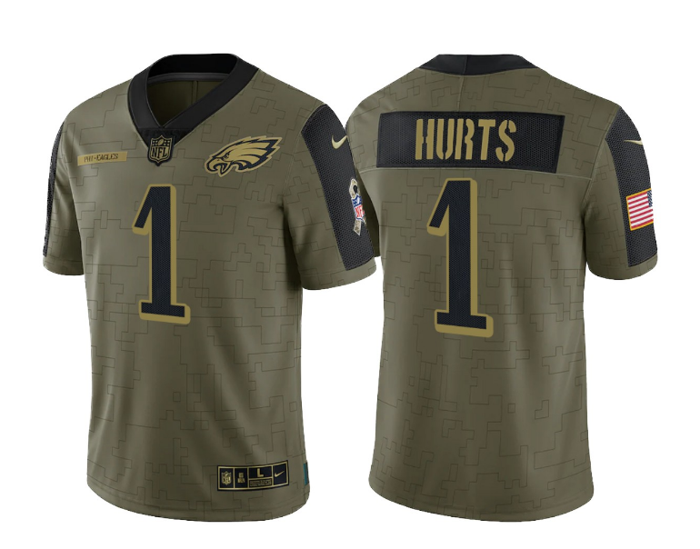 NFL Philadelphia Eagles Vapor Limited Jersey Salute To Service 2021