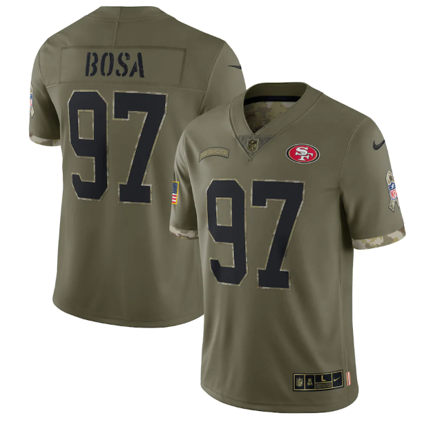 NFL San Francisco 49ers Vapor Limited Jersey Salute To Service 2022