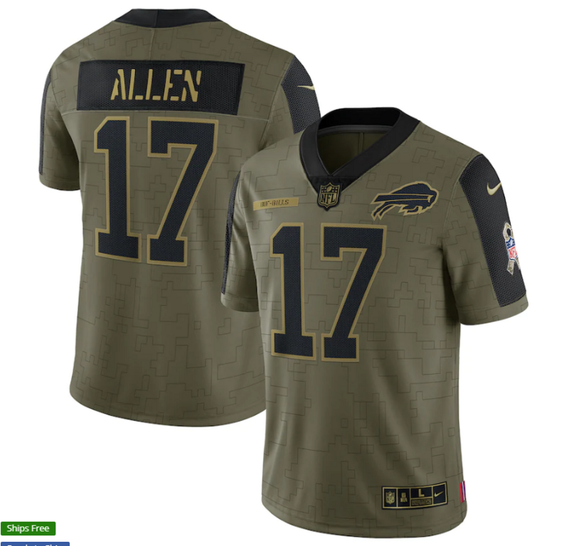 NFL Buffalo Bills Vapor Limited Jersey Salute To Service 2021