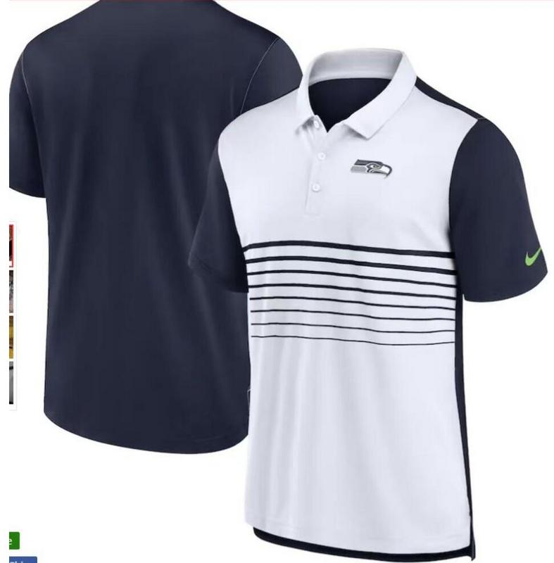 Jersey Polo Nike Seattle Seahawks - White/Blue