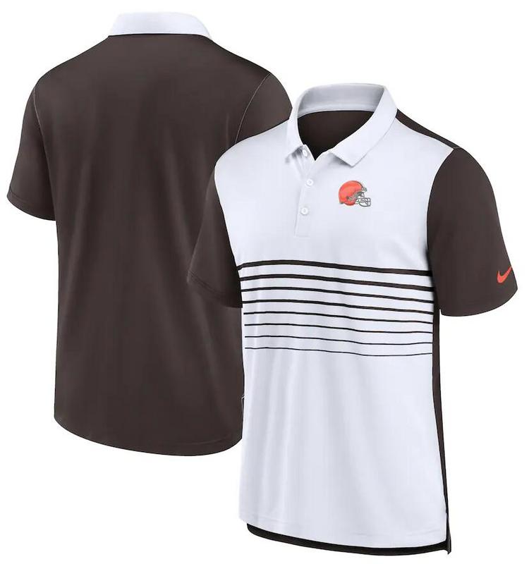 Jersey Polo Nike Cleveland Browns - White/Marrom