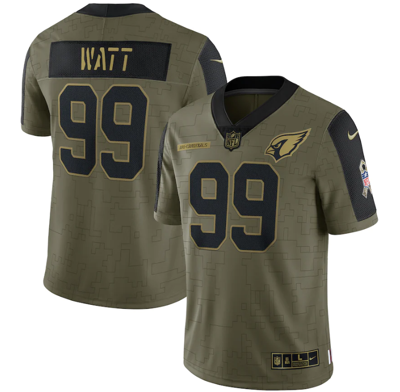 NFL Arizona Cardinals Vapor Limited Jersey Salute To Service 2021