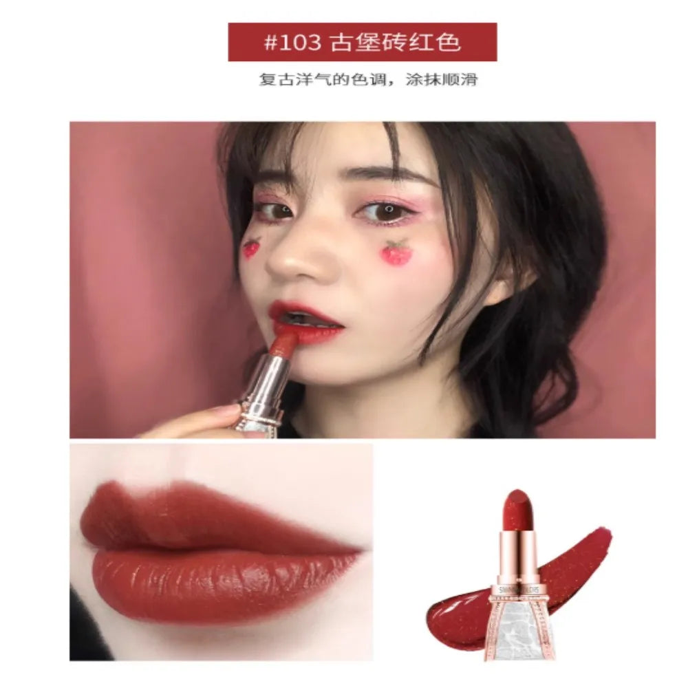 (2-pack) 103 Castle Brick Red+104 Cerna Tomato Bow Matte Lipstick