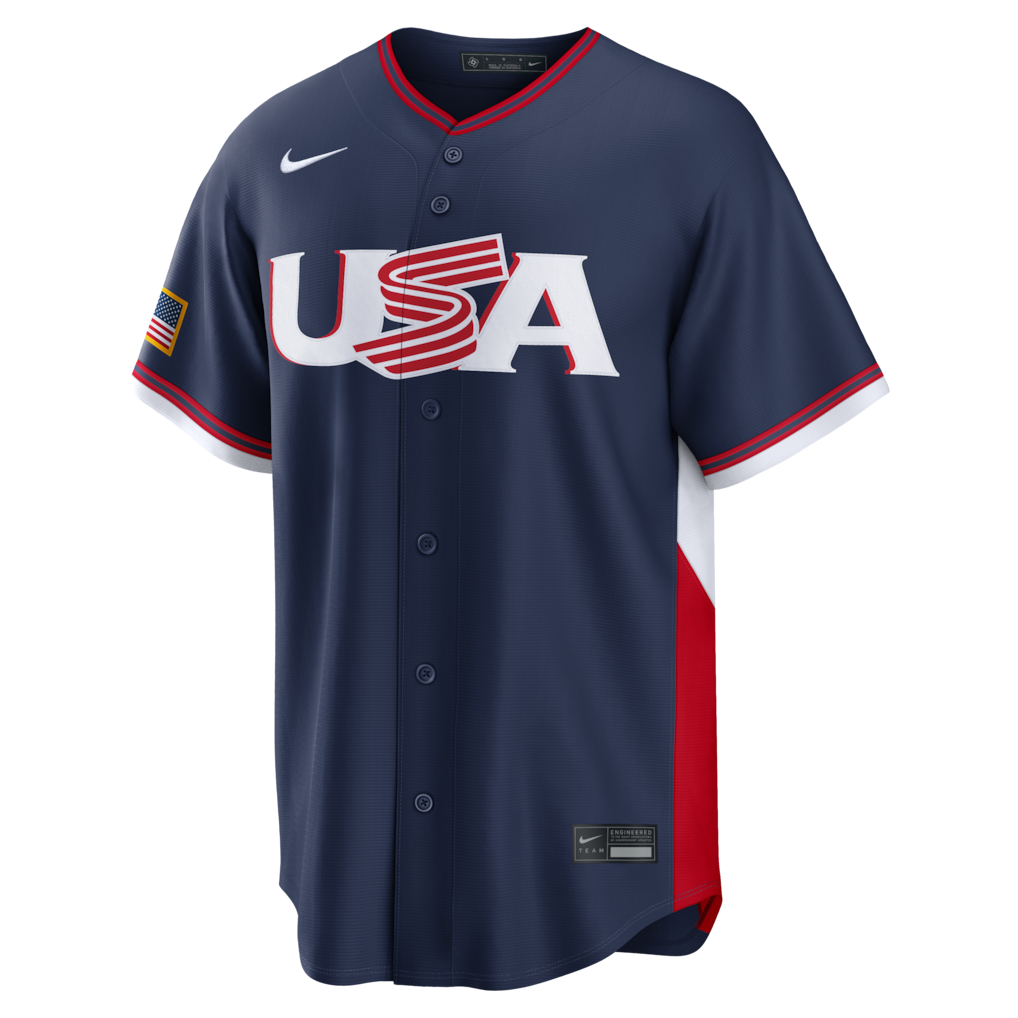 Jersey Beisebol USA WBC 2026 Blue