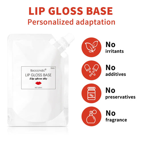 100ml Lip Gloss Base DIY Lip Gloss Moisturized Non-stick Milky White Lotion Texture Matte Makeup Effect Lip Gloss Base Cosmetic