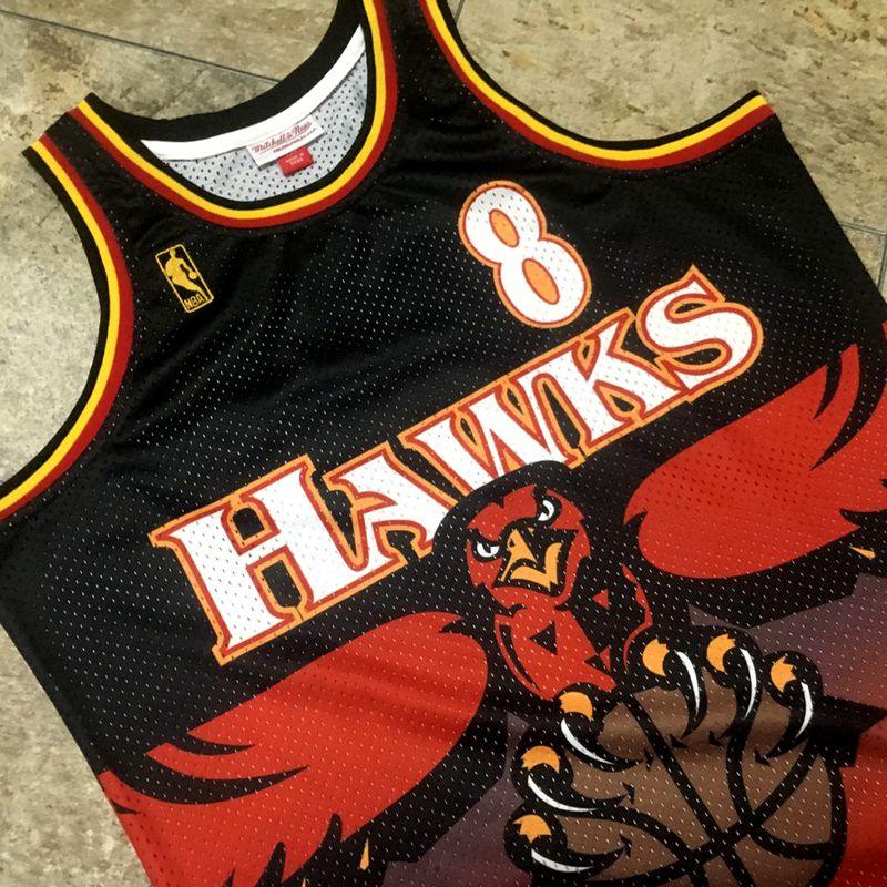 Jersey Authentic Atlanta Hawks Mitchell & Ness Hardwood Classics 1996/97