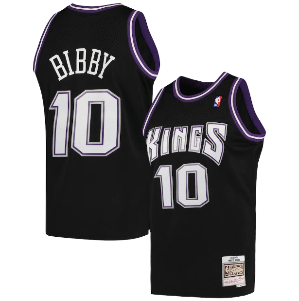 Jersey Swingman Sacramento Kings Mitchell & Ness Hardwood Classics 2001/02 Black