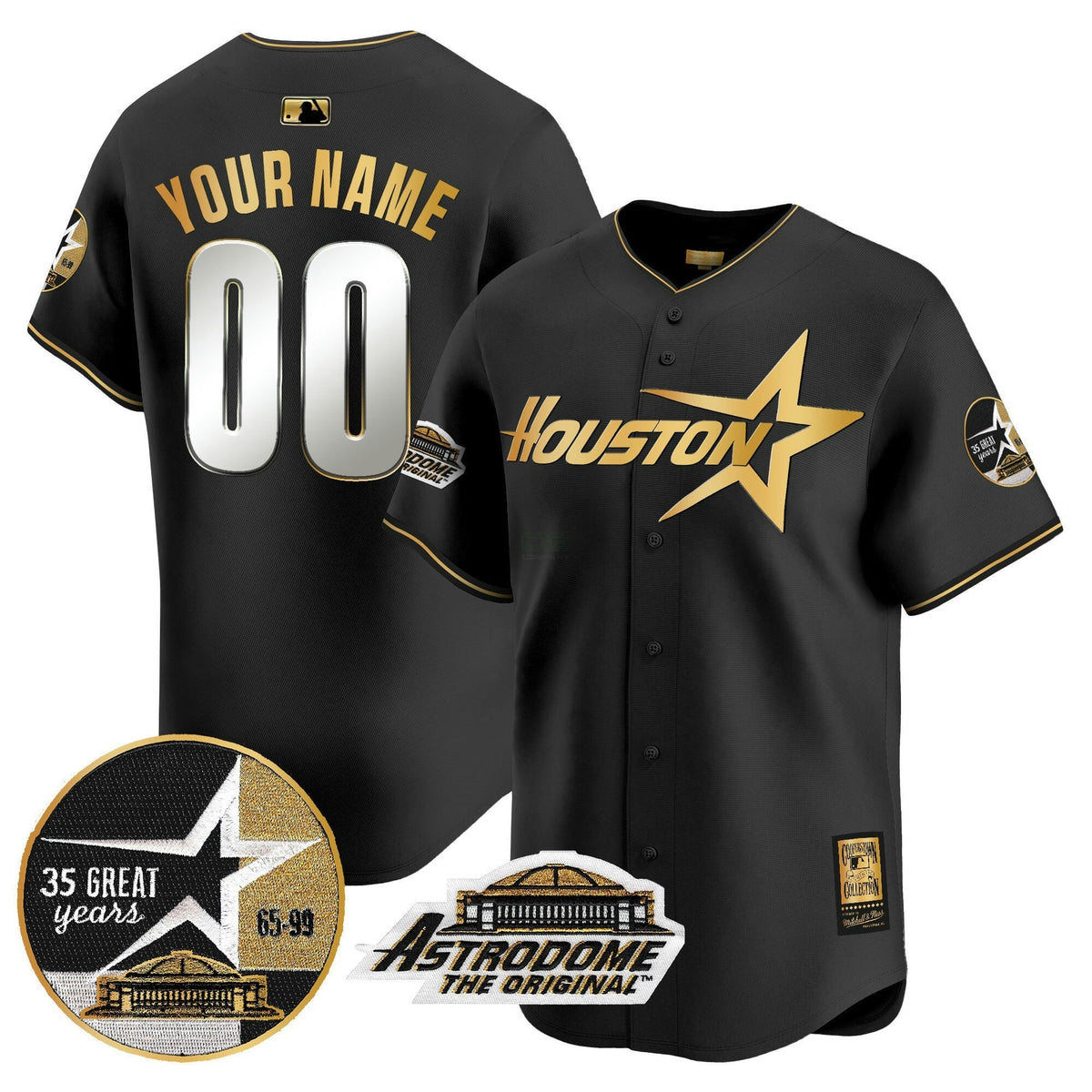MLB 1999 Throwback 35th & Astrodome Patch Vapor Premier Limited Jersey V2