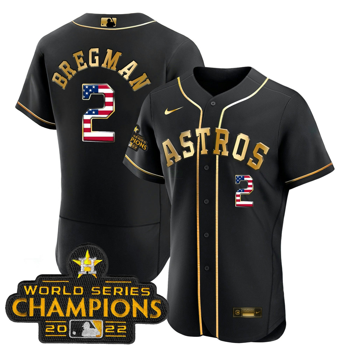 MLB 2023 Gold Flag Flex Base Collection Jersey