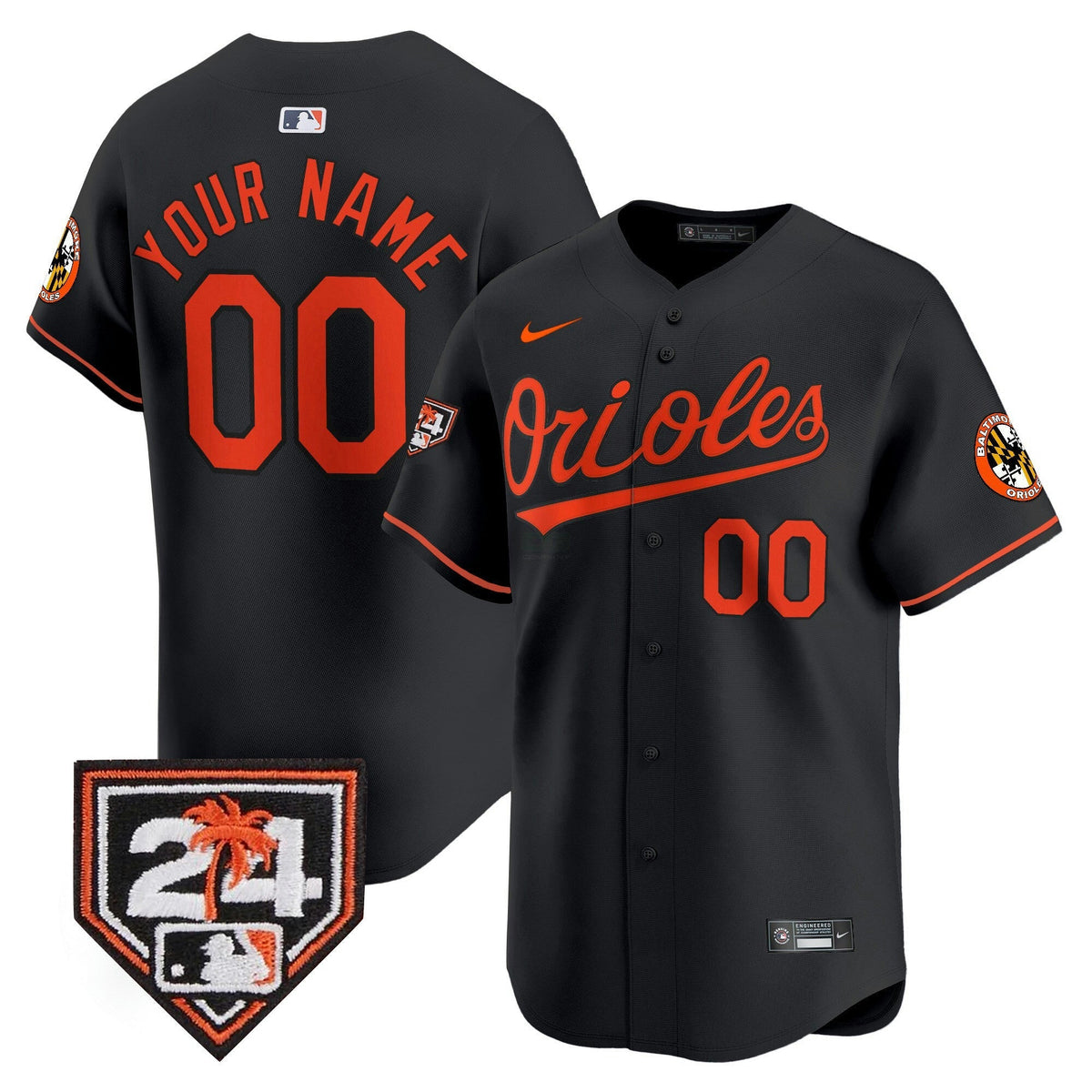 MLB Baltimore Orioles 2024 Spring Training Patch Vapor Premier Limited Jersey
