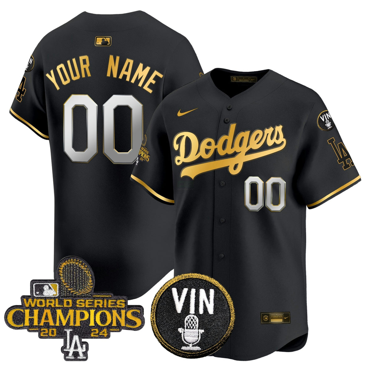 MLB 2024 World Series Champions Gold Trim Vapor Premier Limited Jersey V3