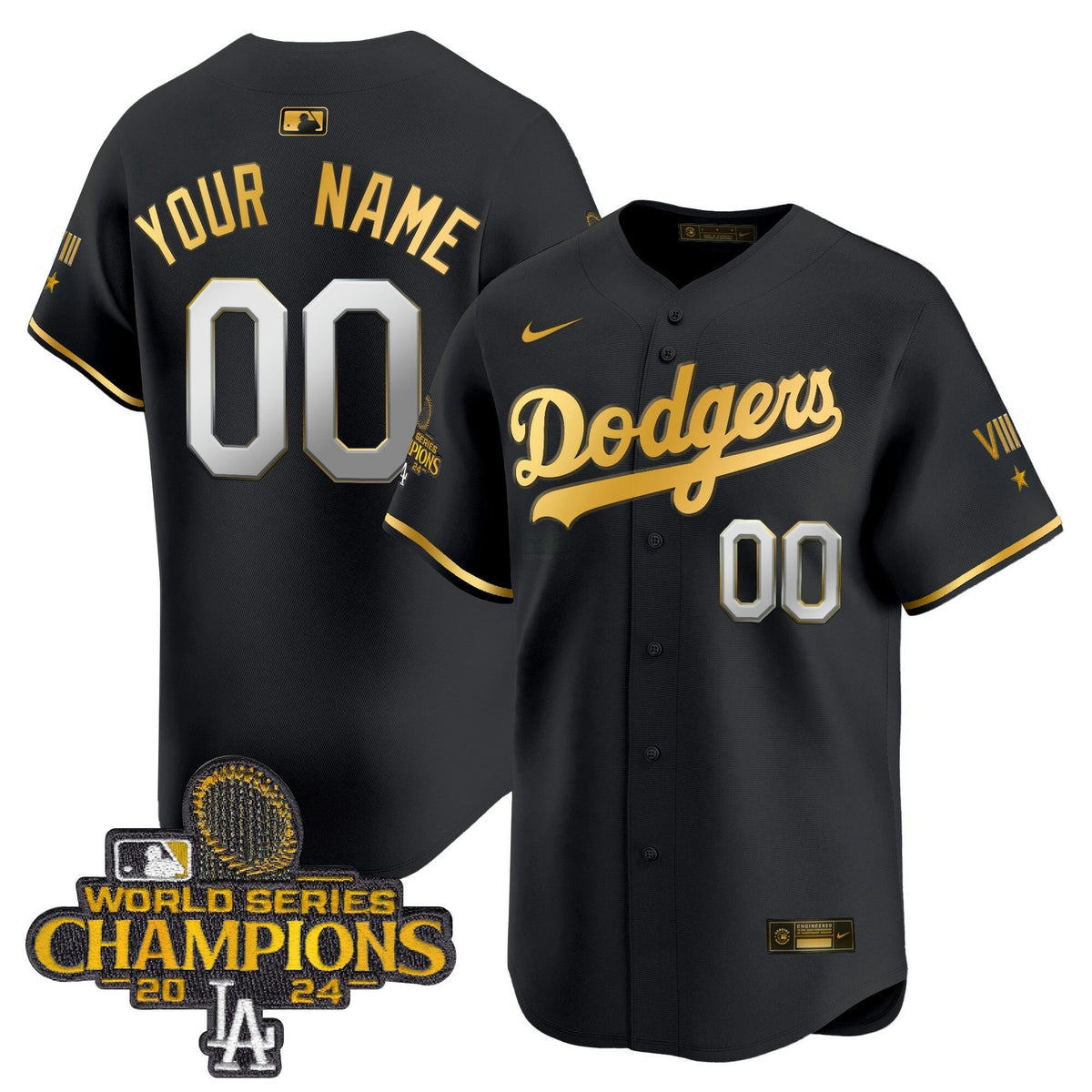 MLB 2024 World Series Champions Gold Trim Vapor Premier Limited Jersey