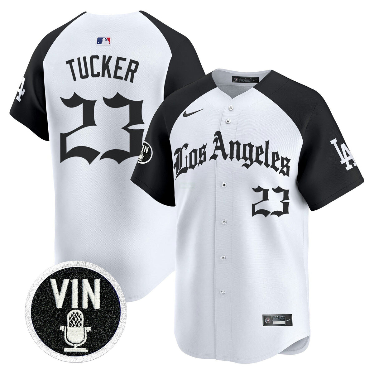 MLB #23 Kyle Tucker Los Angeles “LA Gothic Style” Vapor Premier Limited Jersey