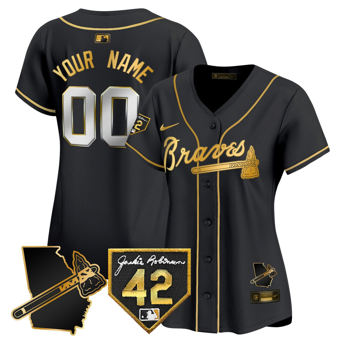 MLB Atlanta 2024 Robinson & Georgia Patch Vapor Premier Limited Jersey