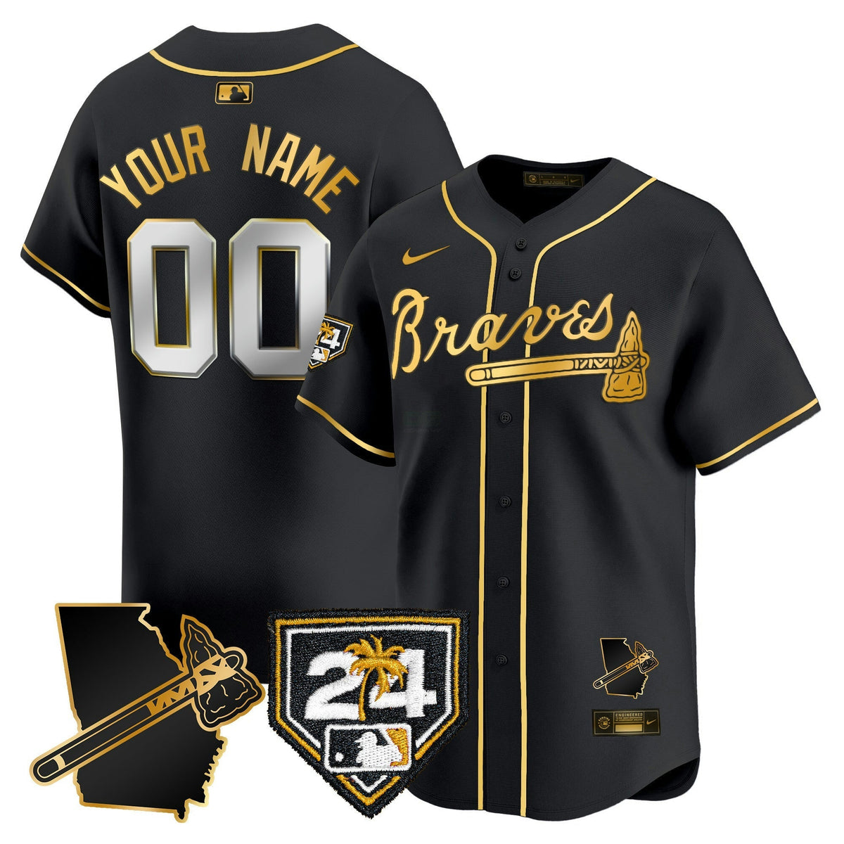 MLB Atlanta 2024 Spring Training & Georgia Patch Vapor Premier Limited Jersey
