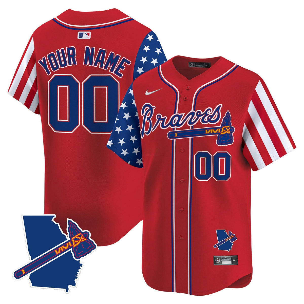 MLB Atlanta 2025 Independence Day Vapor Premier Limited Jersey
