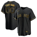 MLB Boston Black Gold & White Gold Jersey