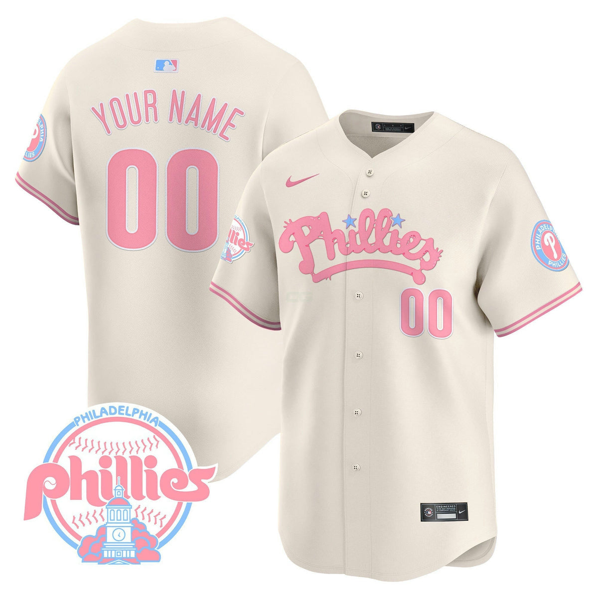 MLB Philadelphia Phillies Bubblegum Pink Vapor Premier Limited Jersey
