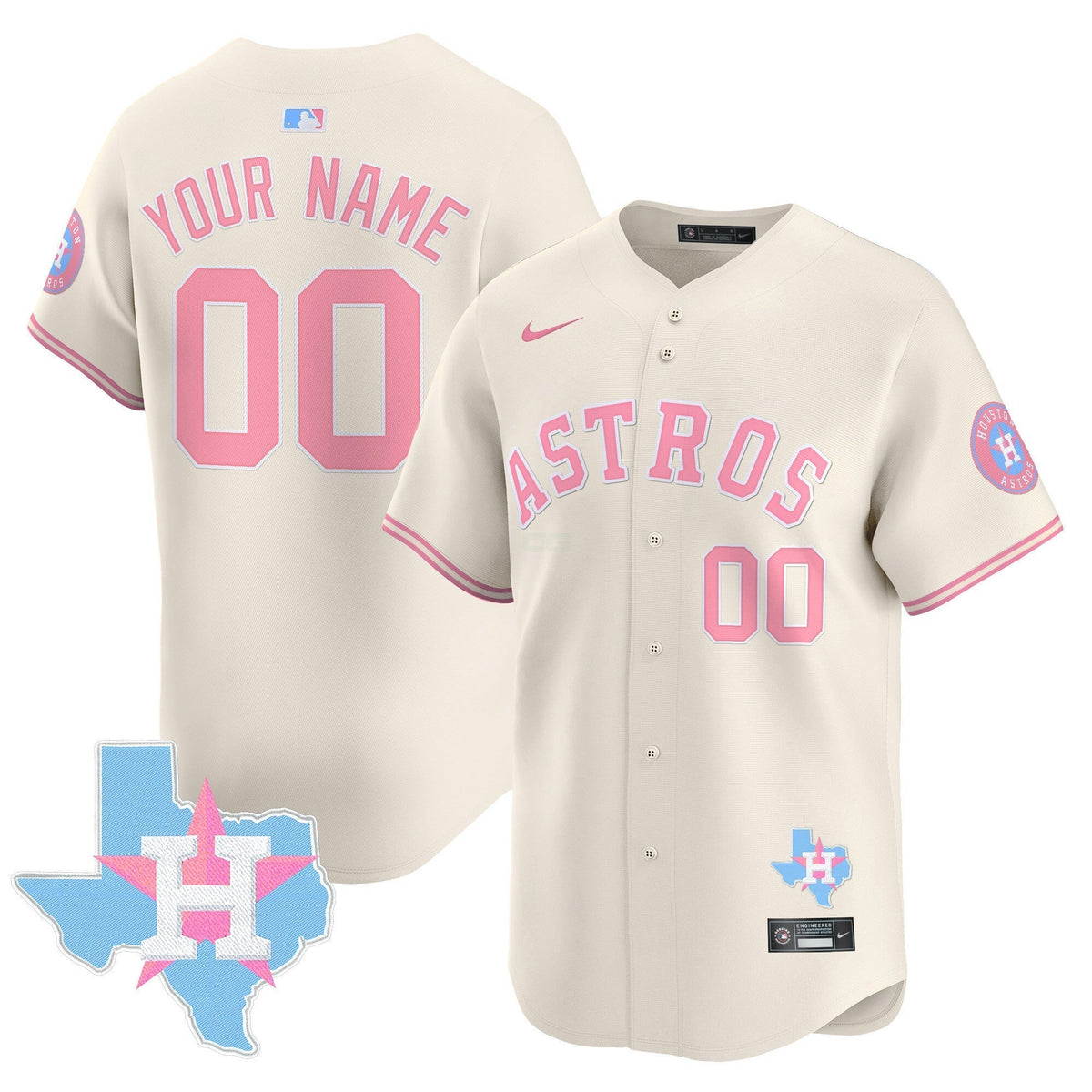 MLB Houston Astros Bubblegum Pink Vapor Premier Limited Jersey