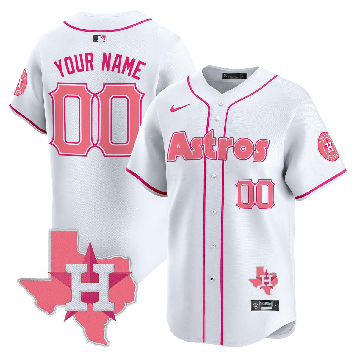 MLB Bubblegum Pink Vapor Premier Limited Jersey V3 - Custom