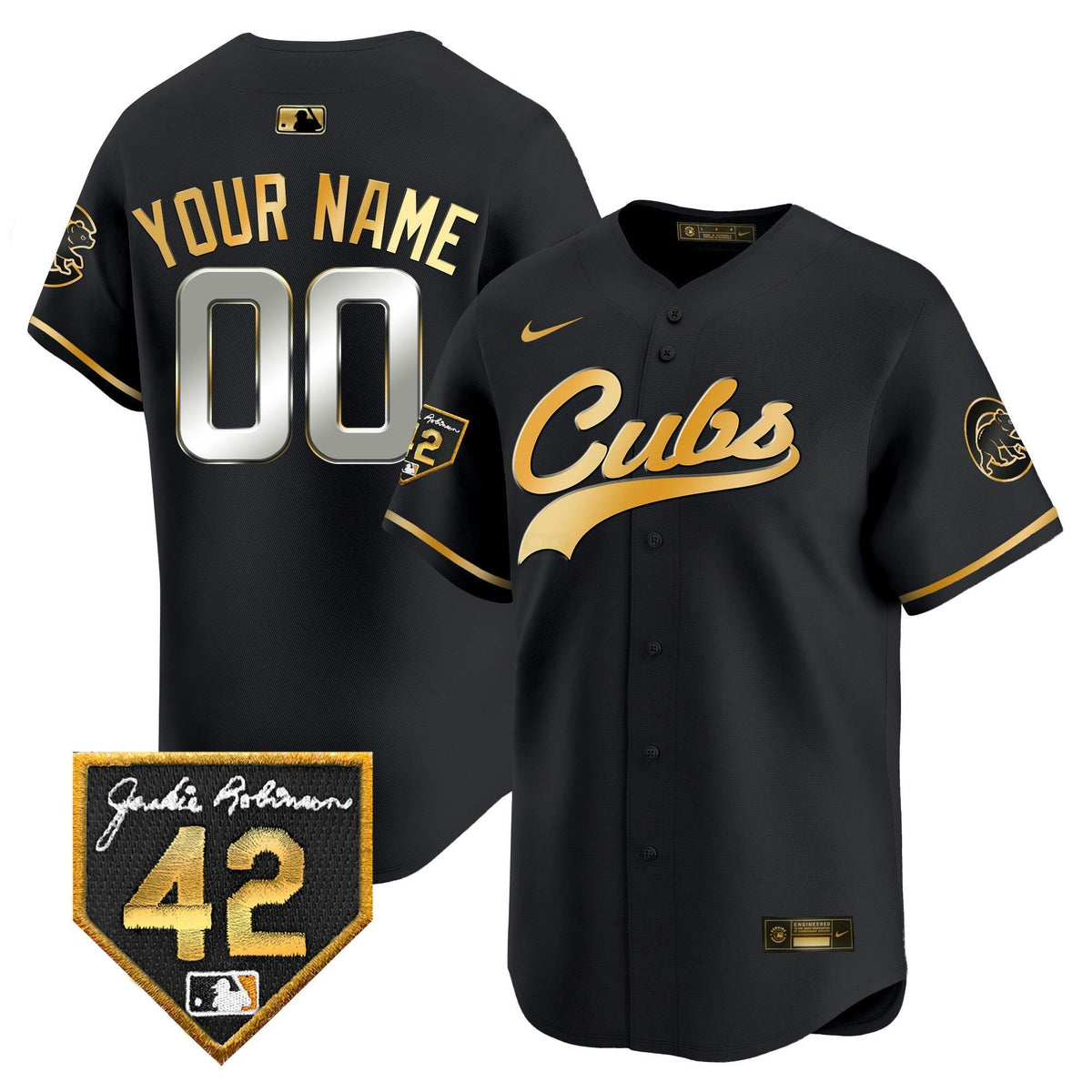 MLB Chicago Cubs Chicago 2024 Jackie Robinson Patch Vapor Premier Limited Jersey