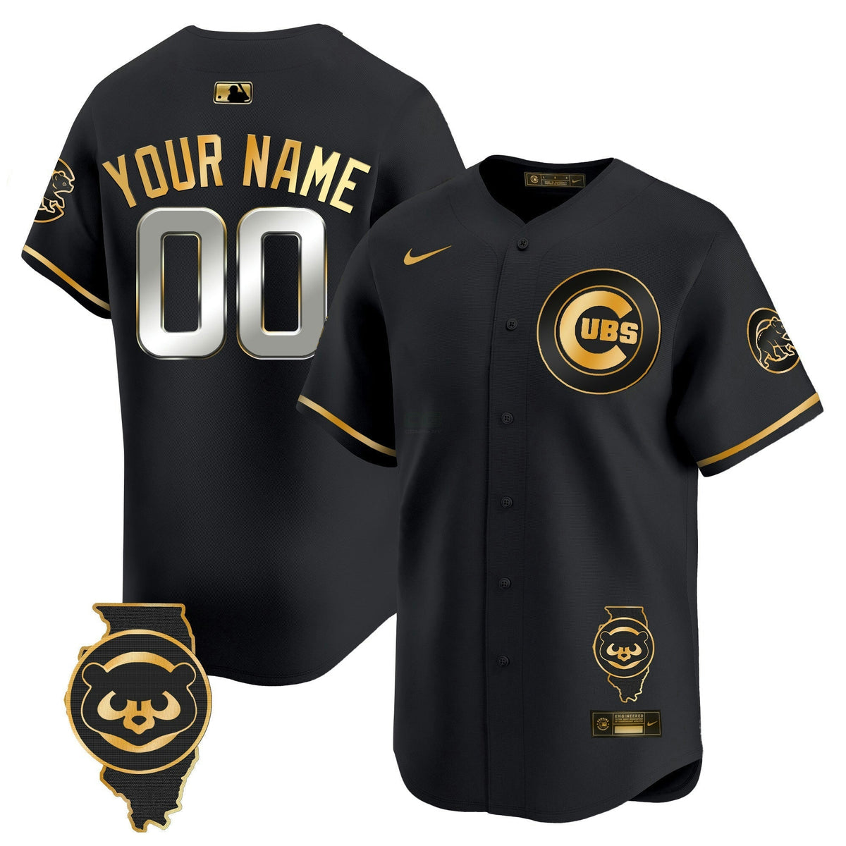 MLB Chicago Illinois Patch Vapor Premier Limited Jersey V2