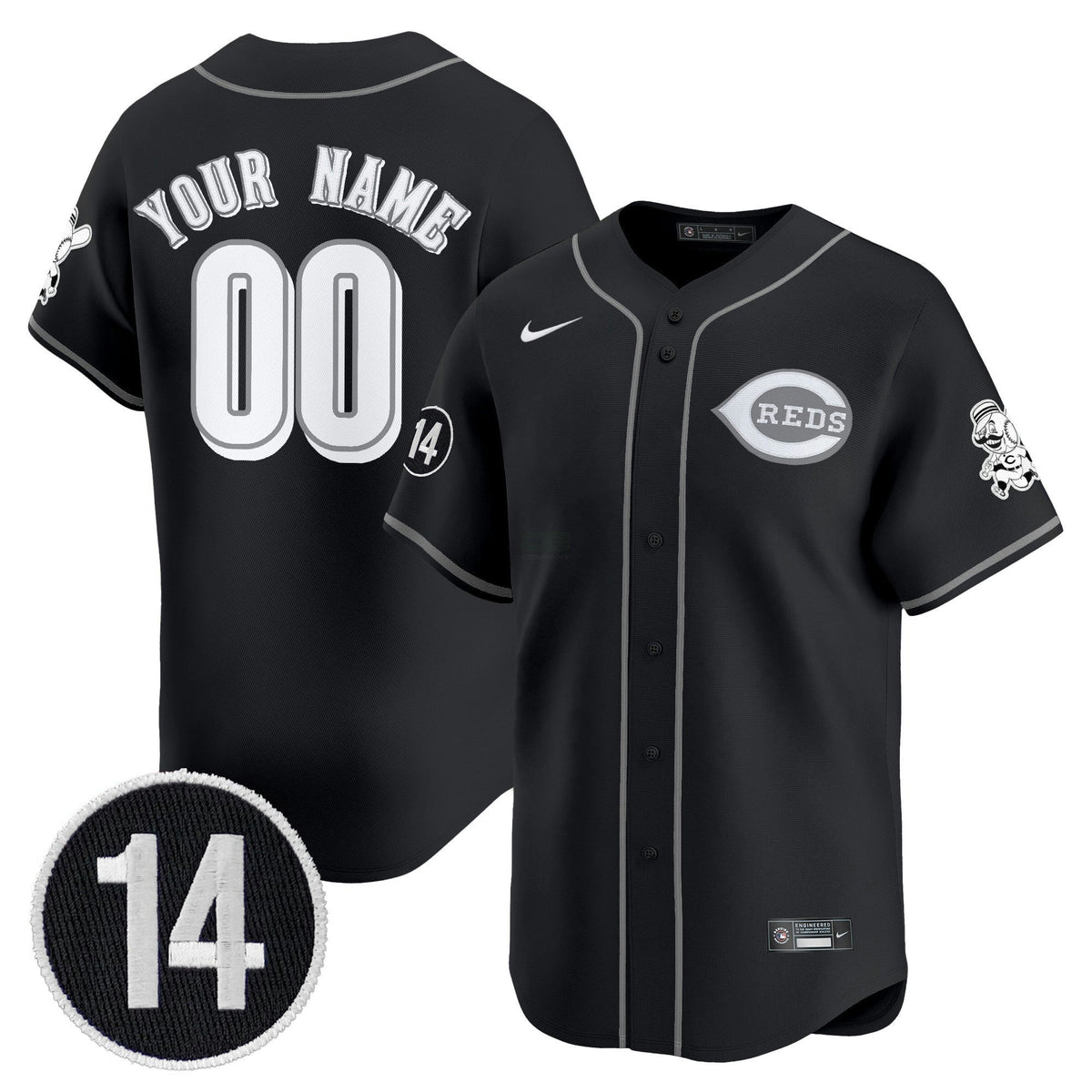 MLB Cincinnati 2025 Lights Out Vapor Premier Limited Jersey – Pete Rose Patch - Custom