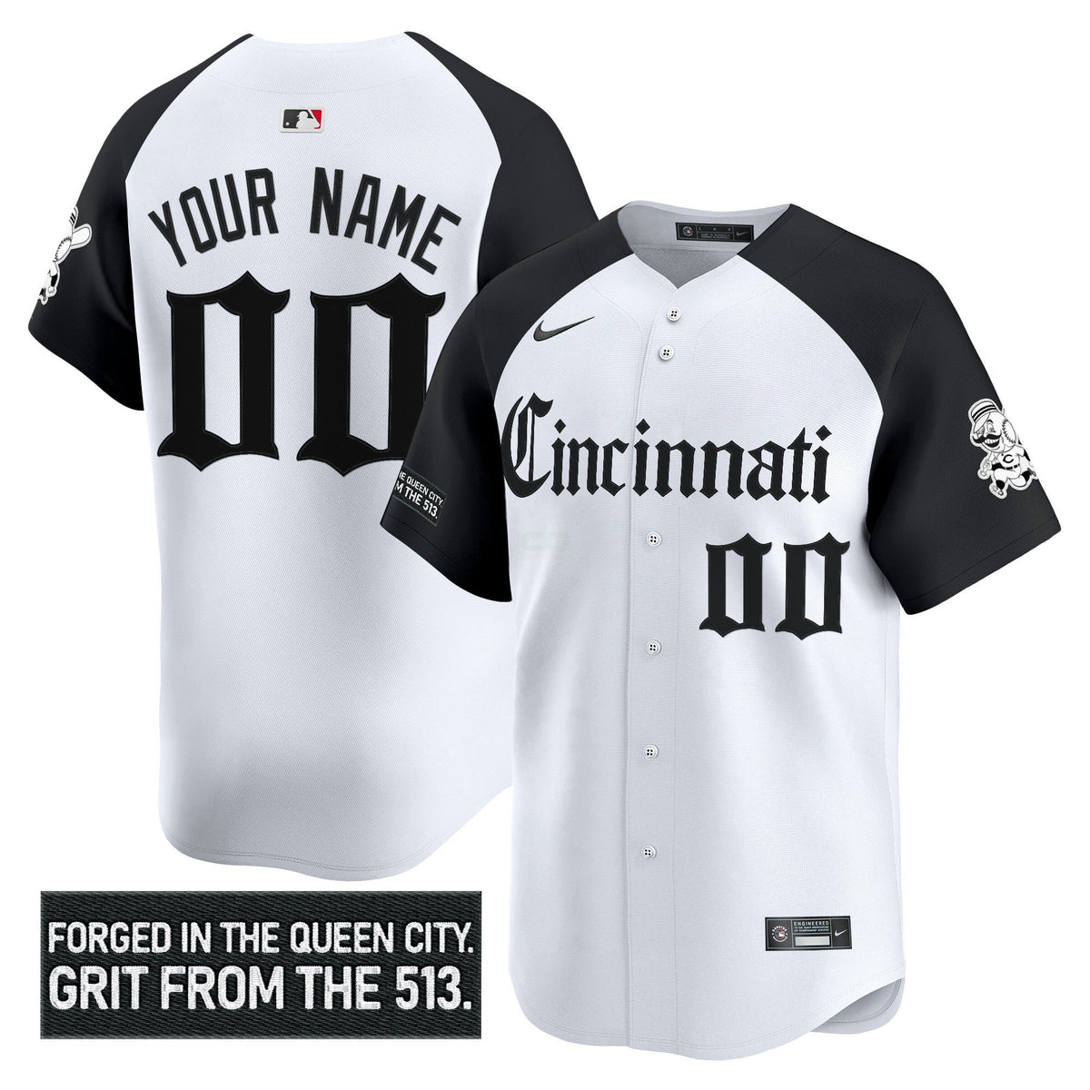 MLB Cincinnati ‘Gothic Queen City Edition’ Vapor Premier Limited Jersey