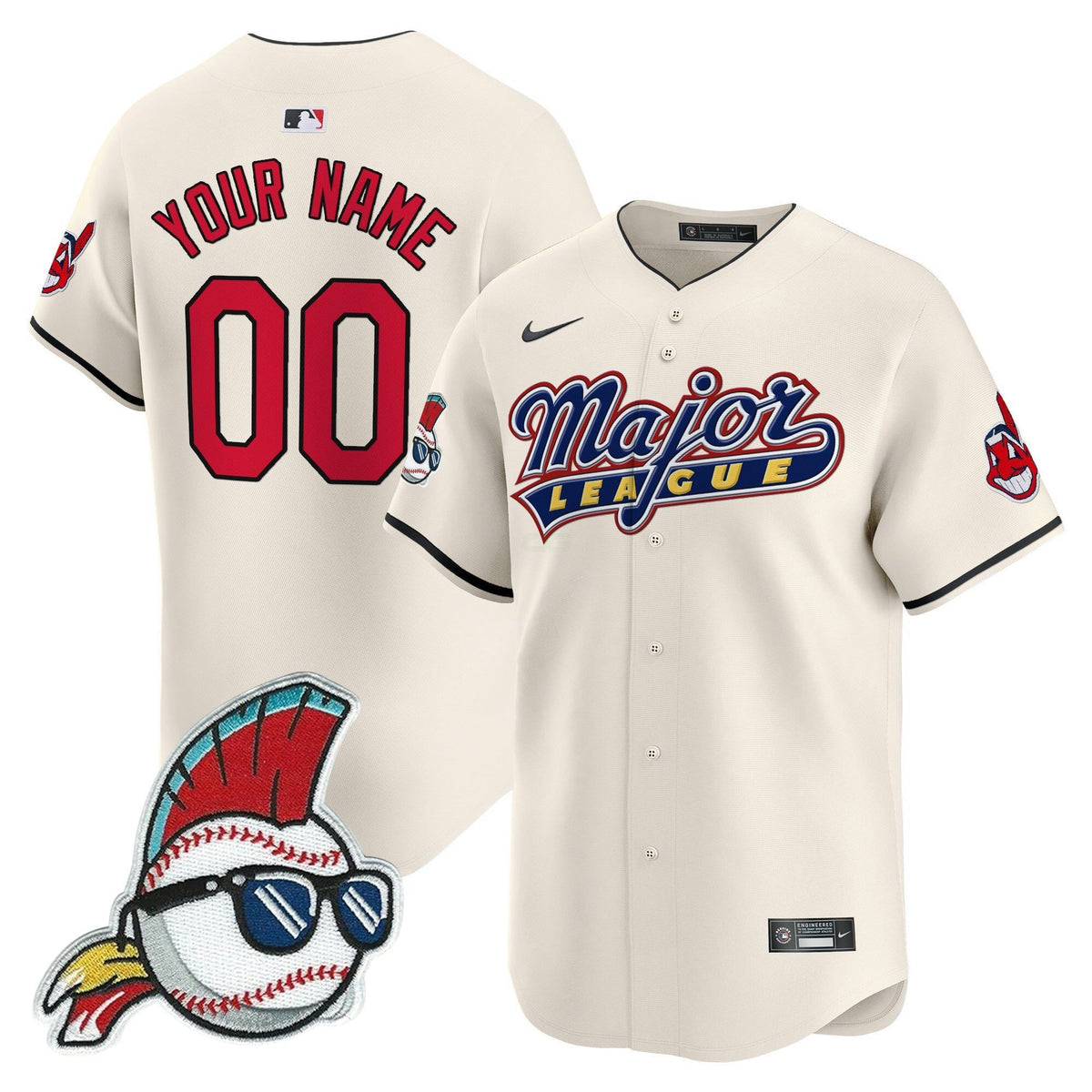 MLB Cleveland Indians Major League Vapor Premier Limited Jersey