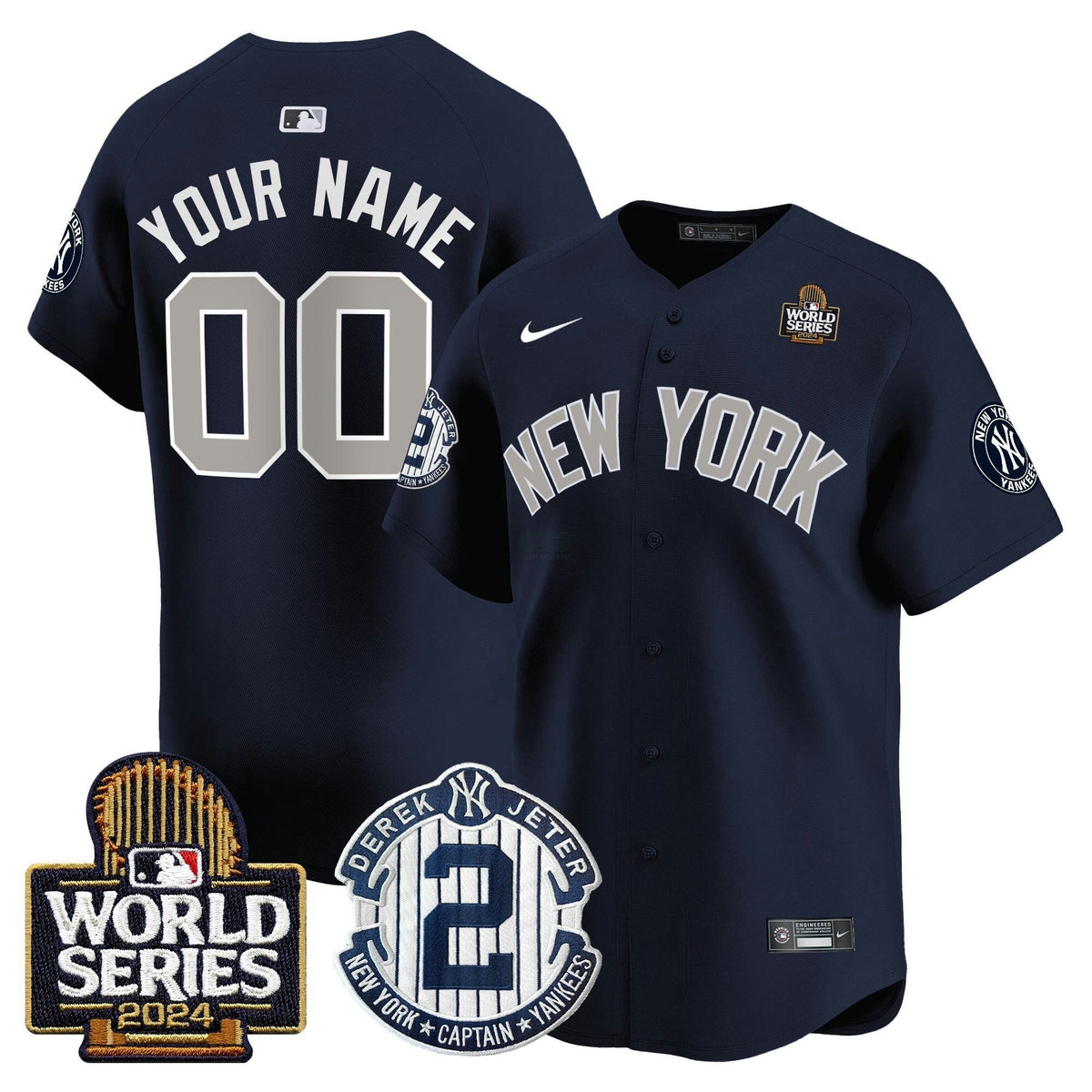 MLB Derek Jeter Patch 2024 World Series Vapor Premier Limited Jersey