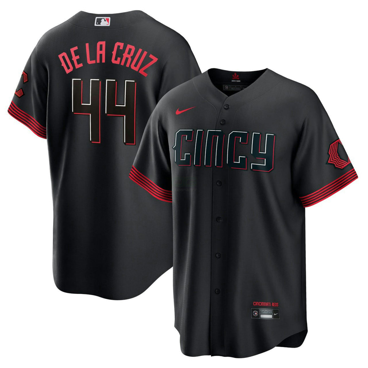 MLB Elly De La Cruz Cincinnati 2023 City Connect Black Jersey - Black