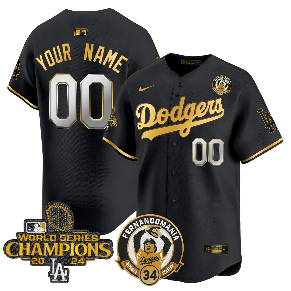 MLB Fernando & 2024 World Series Champions Patch Vapor Premier Limited Jersey