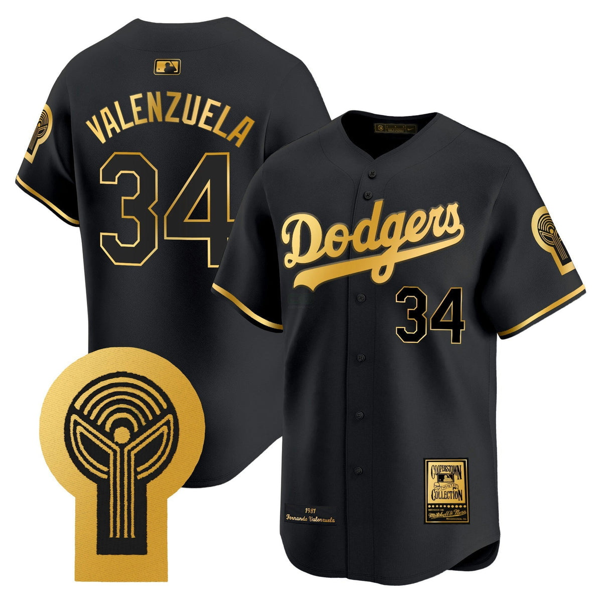 MLB Fernando Valenzuela 1981 Cooperstown Jersey