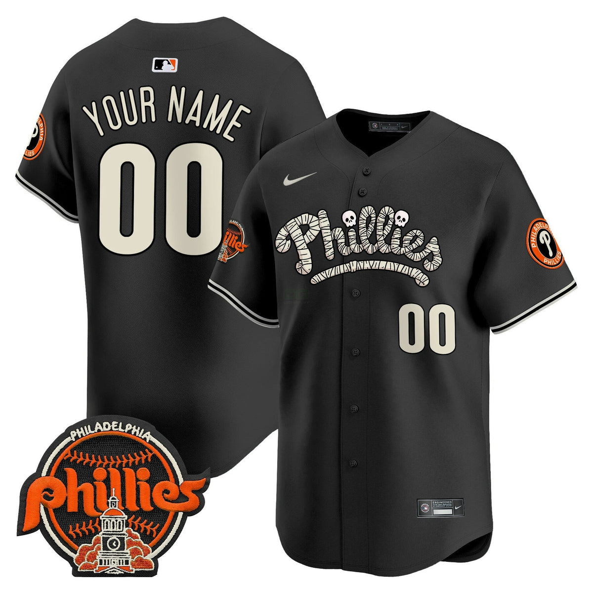 MLB Philadelphia Phillies Halloween Vapor Premier Limited Jersey