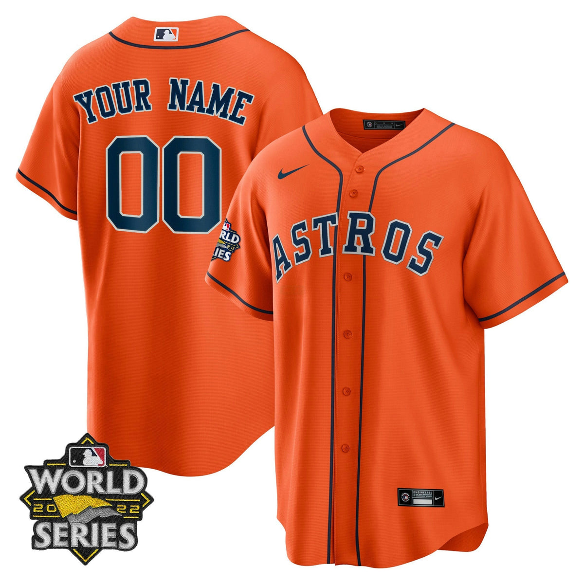 MLB Houston 2022 World Series Custom Name And Number Jersey