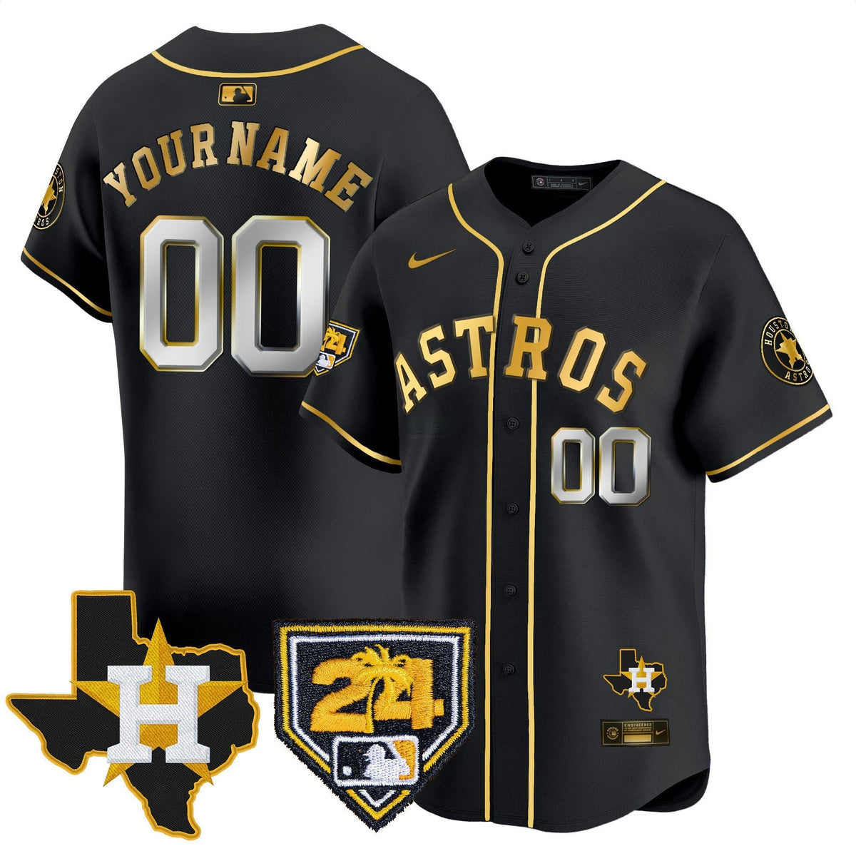 MLB Houston 2024 Spring Training & Texas Patch Vapor Premier Limited Jersey