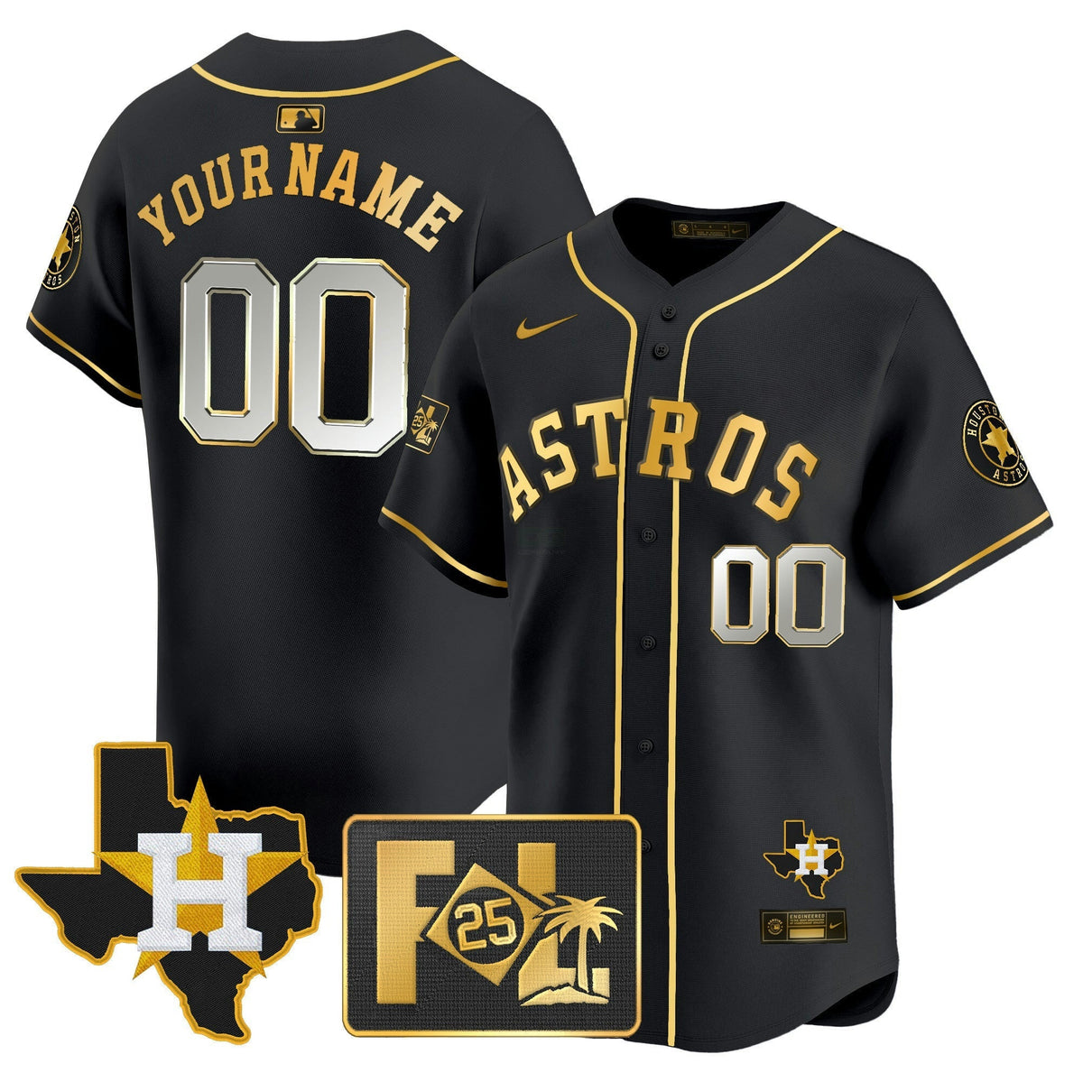 MLB Houston 2025 Spring Training & Texas Patch Vapor Premier Limited Jersey