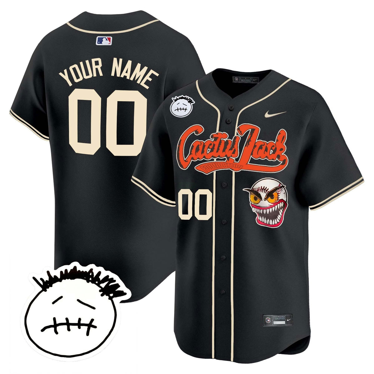 MLB Houston Cactus Jack Patch Vapor Premier Limited Jersey V3 – Stitched