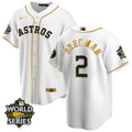 MLB Houston Cool Base White Gold 2022 World Series Jersey