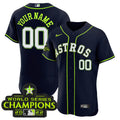 MLB Houston Flex Base Fan Made Jersey - Bright Green