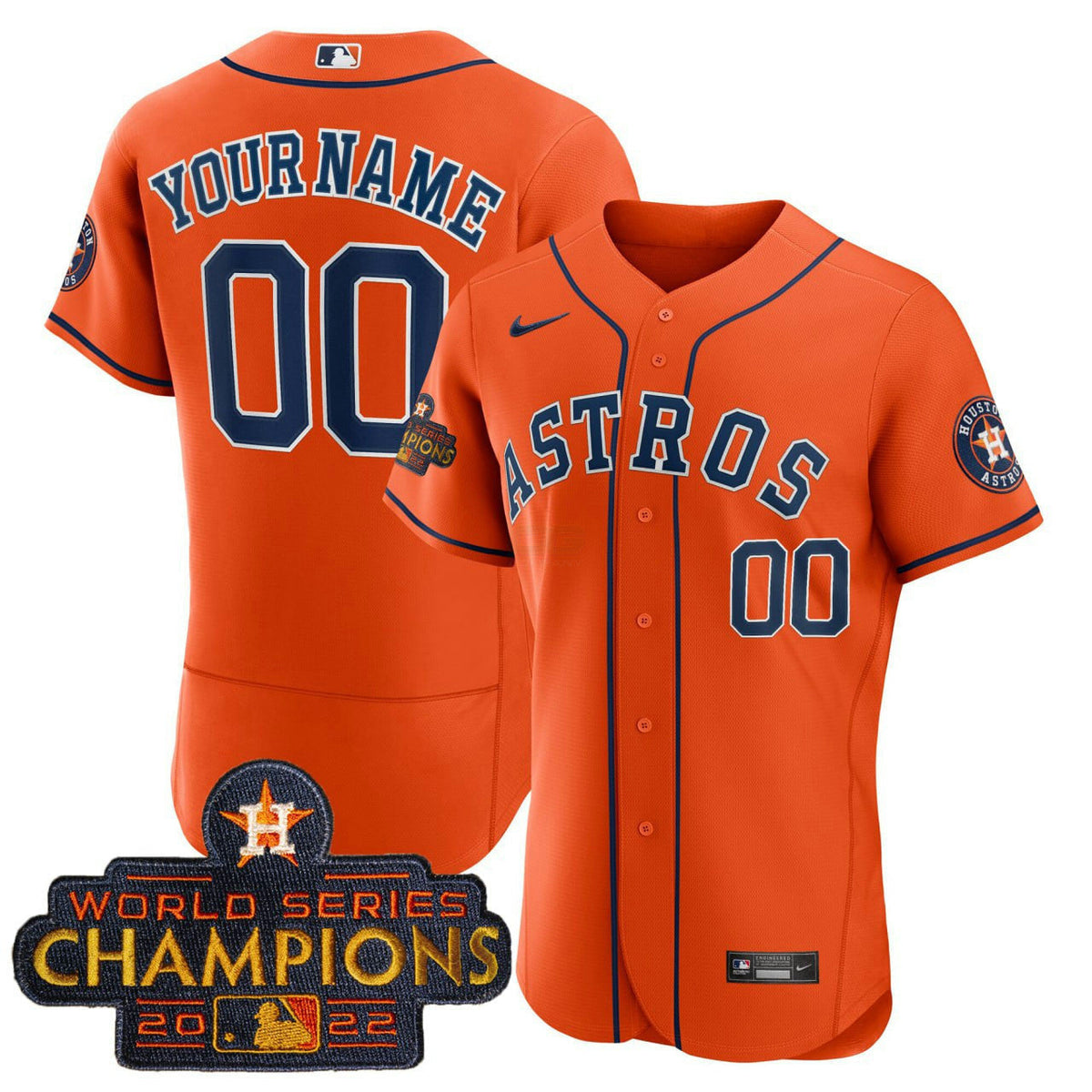 MLB Houston Orange Jersey - Flex Base