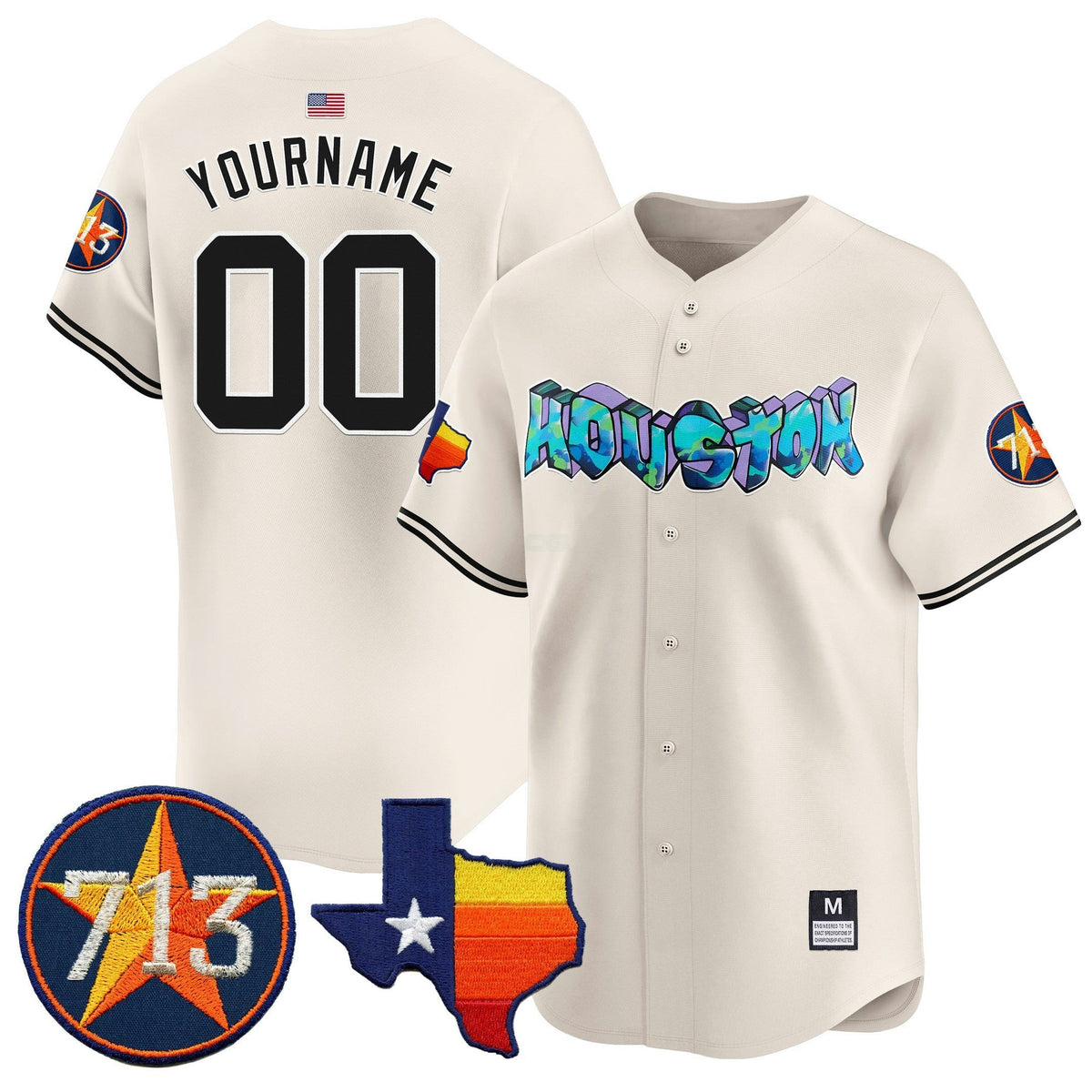 MLB Houston Astros Houston Vapor Premier Limited Jersey V2 - Creme