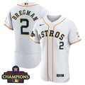 MLB Houston World Series Champion 2022 White Gold Trim Jersey
