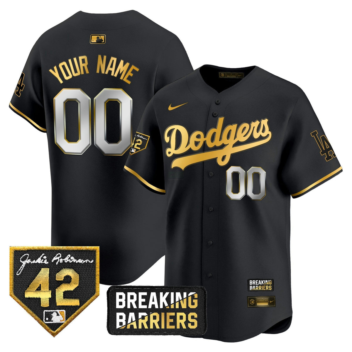 MLB Jackie Robinson Breaking Barriers Patch Vapor Premier Limited Jersey